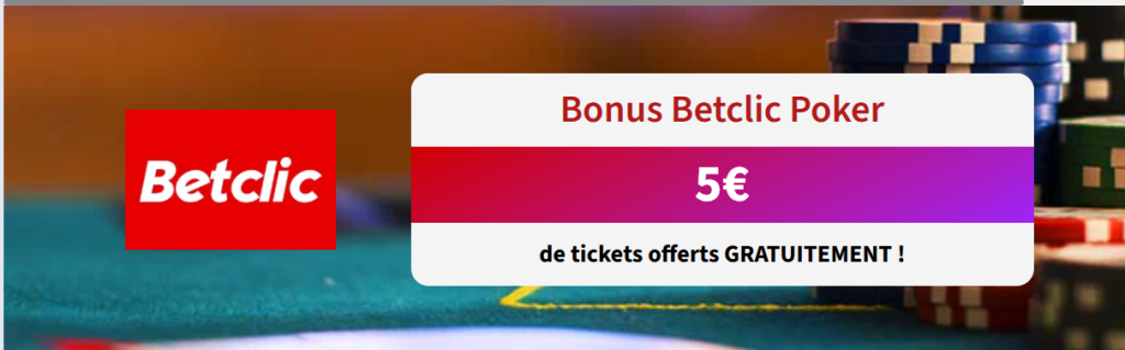 Pour jouer au poker en ligne, vous pouvez télécharger Betclic Poker !